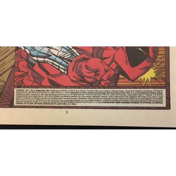 X-Force Vol. 1 #2- 2nd Appearance of Deadpool Vtg. 1991 with Art by Rob Liefeld - Picture 6 of 9